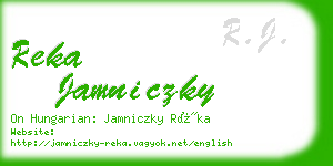 reka jamniczky business card